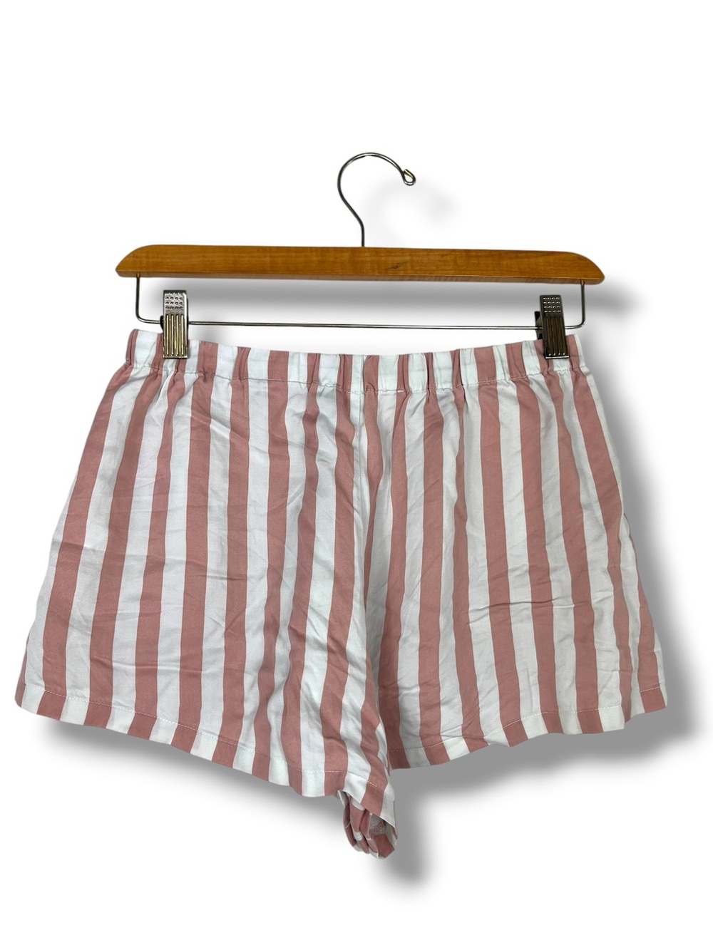 Reformation Lounge Boxer Shorts Pink Striped Xs Girly Cottage Lyocell View 4